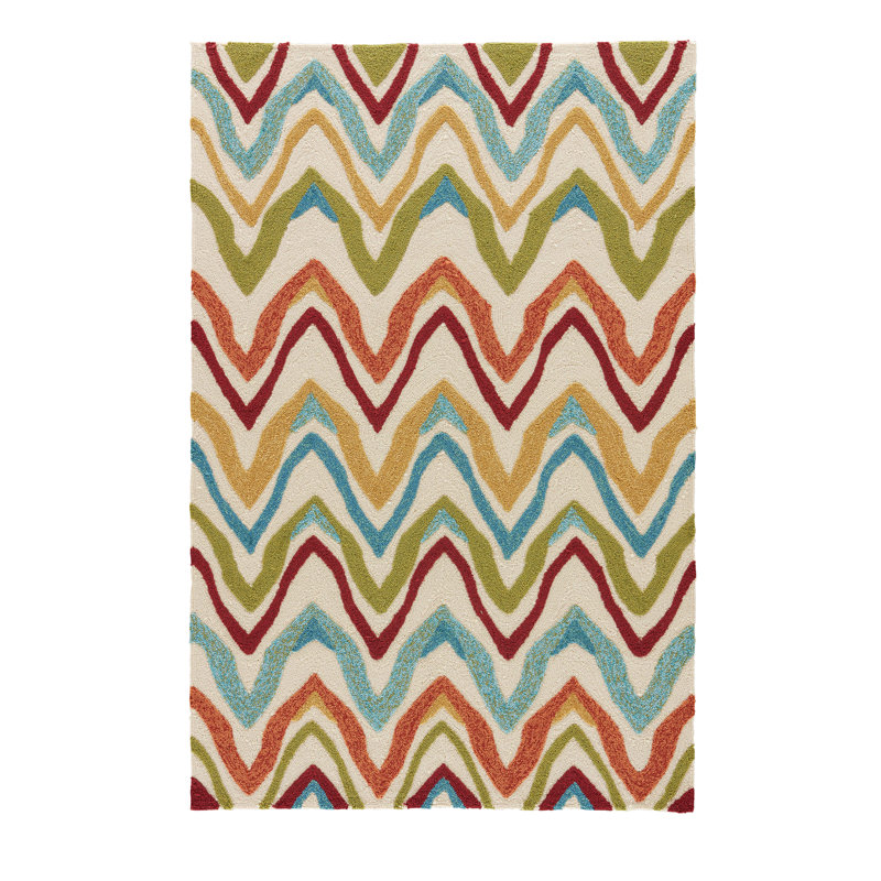 Zipcode Design OneofaKind Richardson HandHooked Burnt Orange/Cyan